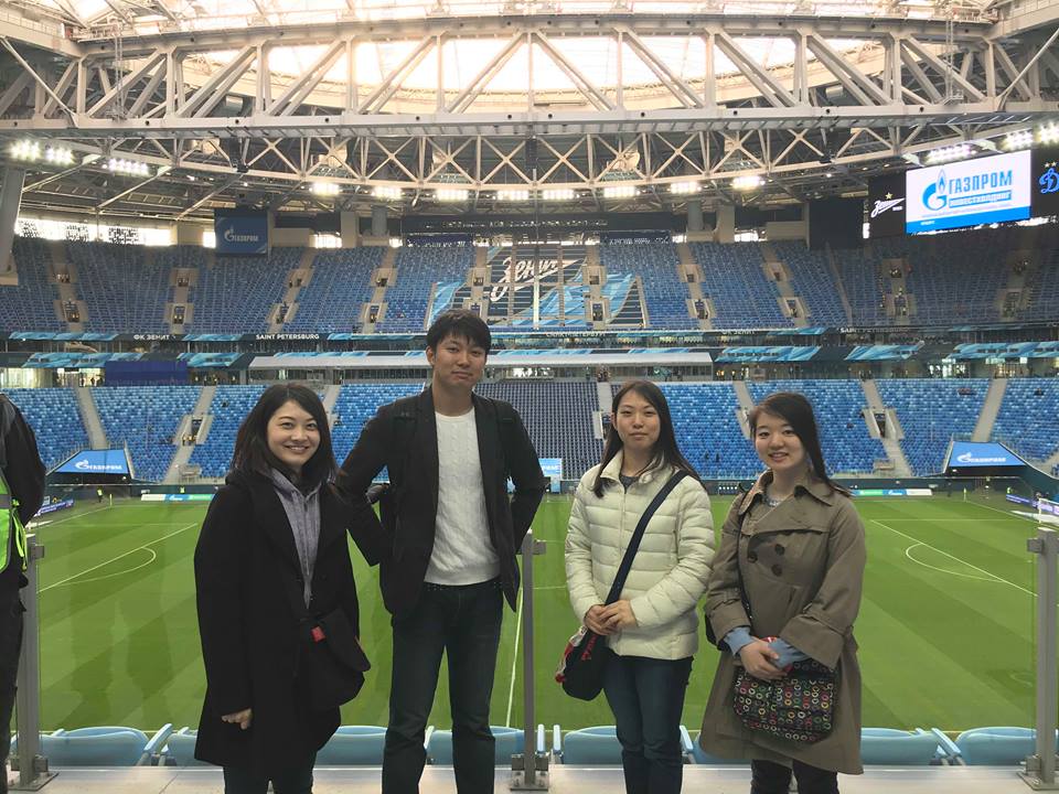 日本の留学生がゼニトの試合をサンクトペテルブルクスタジアムで現地観戦！